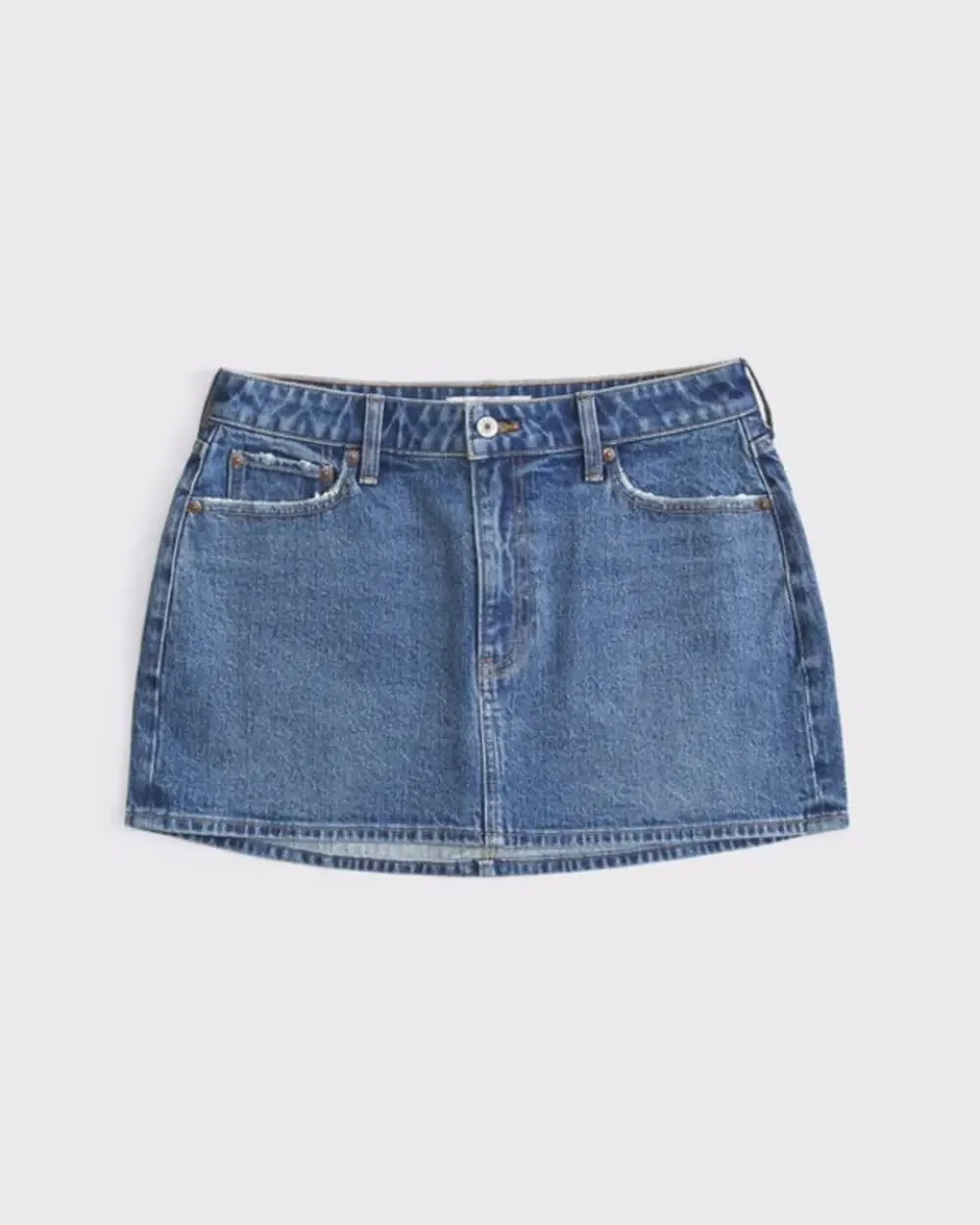 Abercrombie & Fitch | Curve Love Mid Rise Denim Mini Skirt Size 26 Preppy